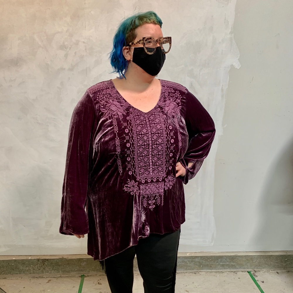 3x Johnny Was violet boho tunic